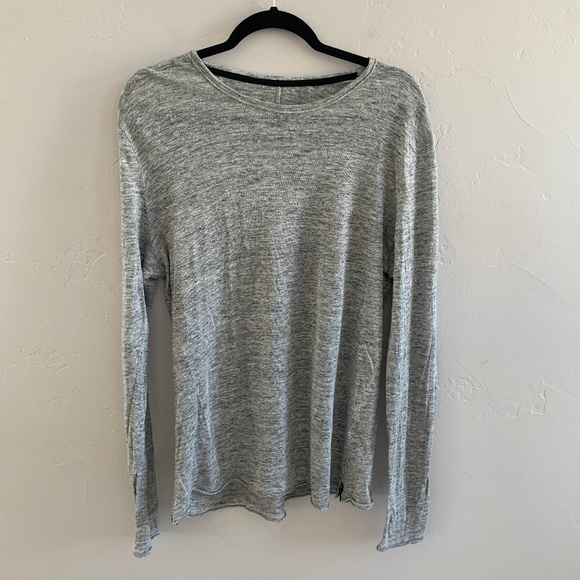 Rag & Bone Grey 100% Linen Crew Neck Top L - Picture 1 of 7
